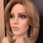 Light brown, shoulder-length, layers around face, front view.