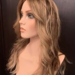 Long layers with curls around face, right view.